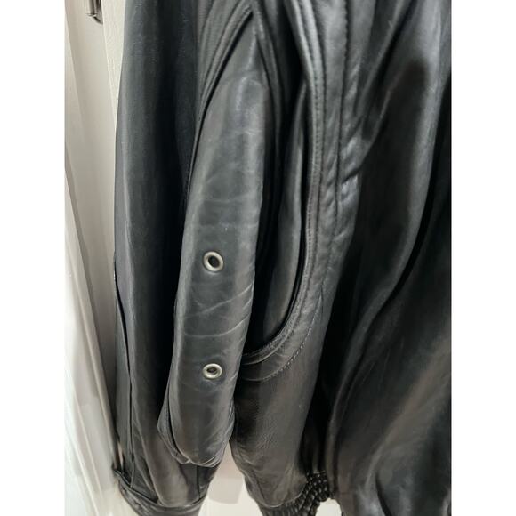 Durkee’s Express Flight Jacket XXL Black Leather Bomber Aviator Vintage Heavy - Picture 12 of 16